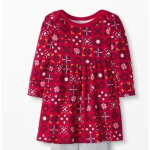 Hanna Andersson Dress Sz 2T Red Organic Cotton Knit Swedish Garland Scandi Kids